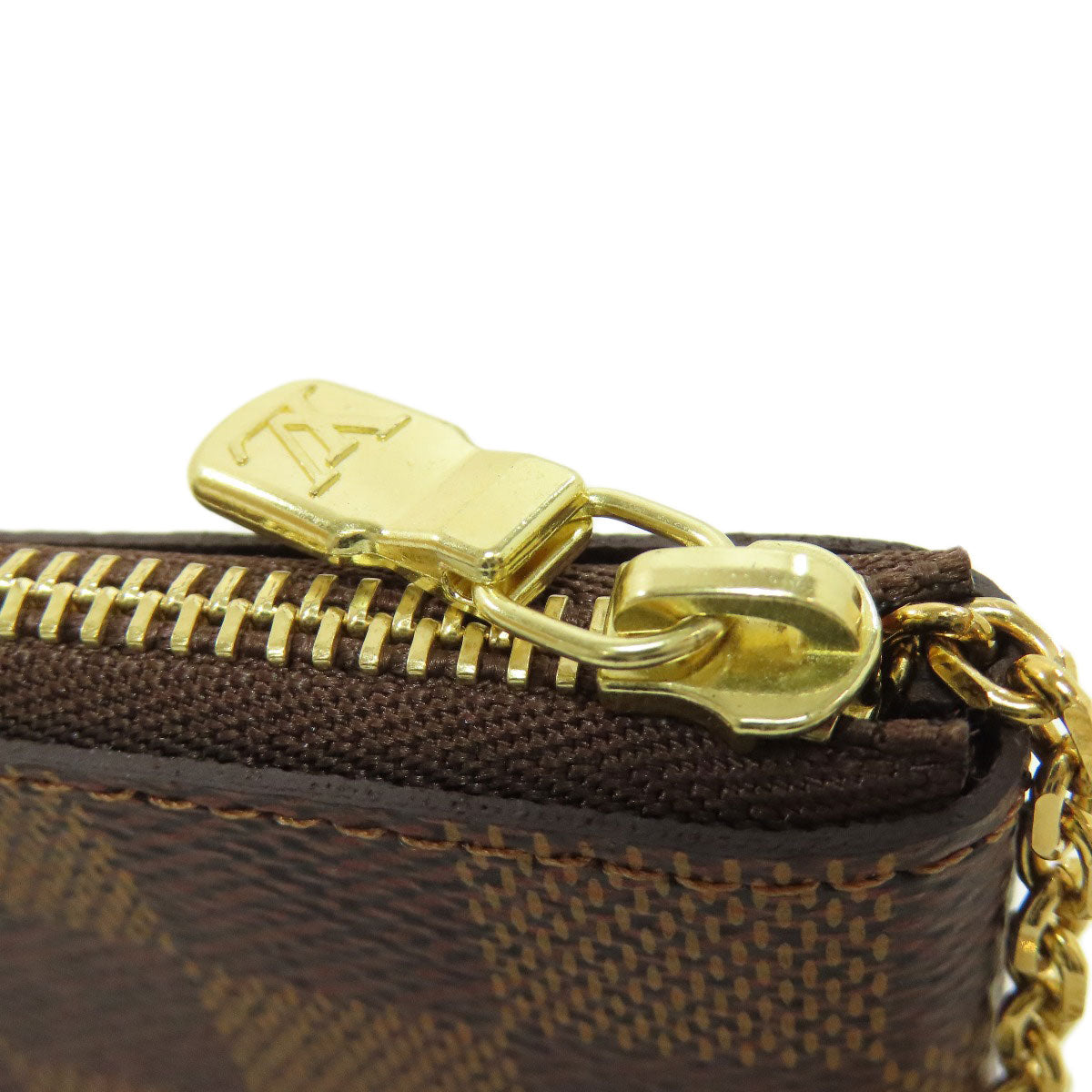 LOUIS VUITTON ルイヴィトン N62658 ポシェット・クレ コインケース ダミエキャンバス レディース 中古