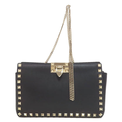 VALENTINO ヴァレンティノ スタッズ ショルダーバッグ レザー レディース 中古