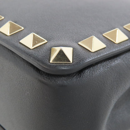 VALENTINO ヴァレンティノ スタッズ ショルダーバッグ レザー レディース 中古
