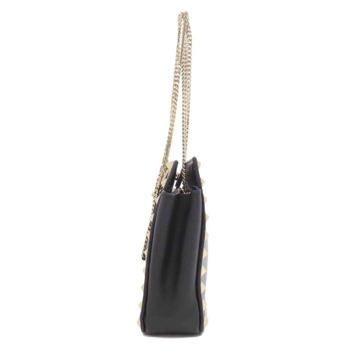 VALENTINO ヴァレンティノ スタッズ ショルダーバッグ レザー レディース 中古