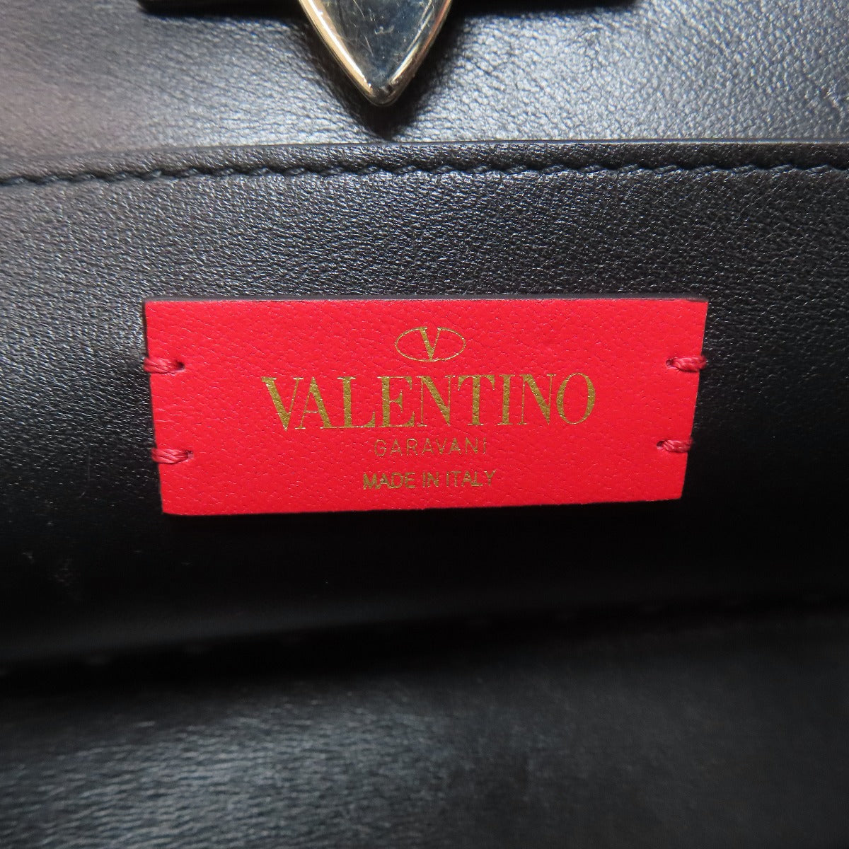 VALENTINO ヴァレンティノ スタッズ ショルダーバッグ レザー レディース 中古