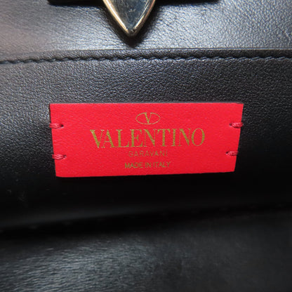 VALENTINO ヴァレンティノ スタッズ ショルダーバッグ レザー レディース 中古