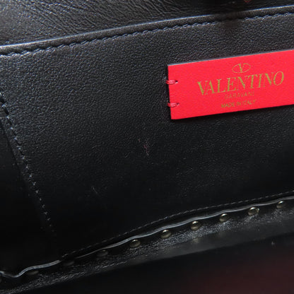 VALENTINO ヴァレンティノ スタッズ ショルダーバッグ レザー レディース 中古