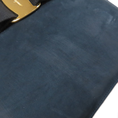 Salvatore Ferragamo サルヴァトーレフェラガモ ヴァラリボン 2WAY ハンドバッグ スウェード レディース 中古