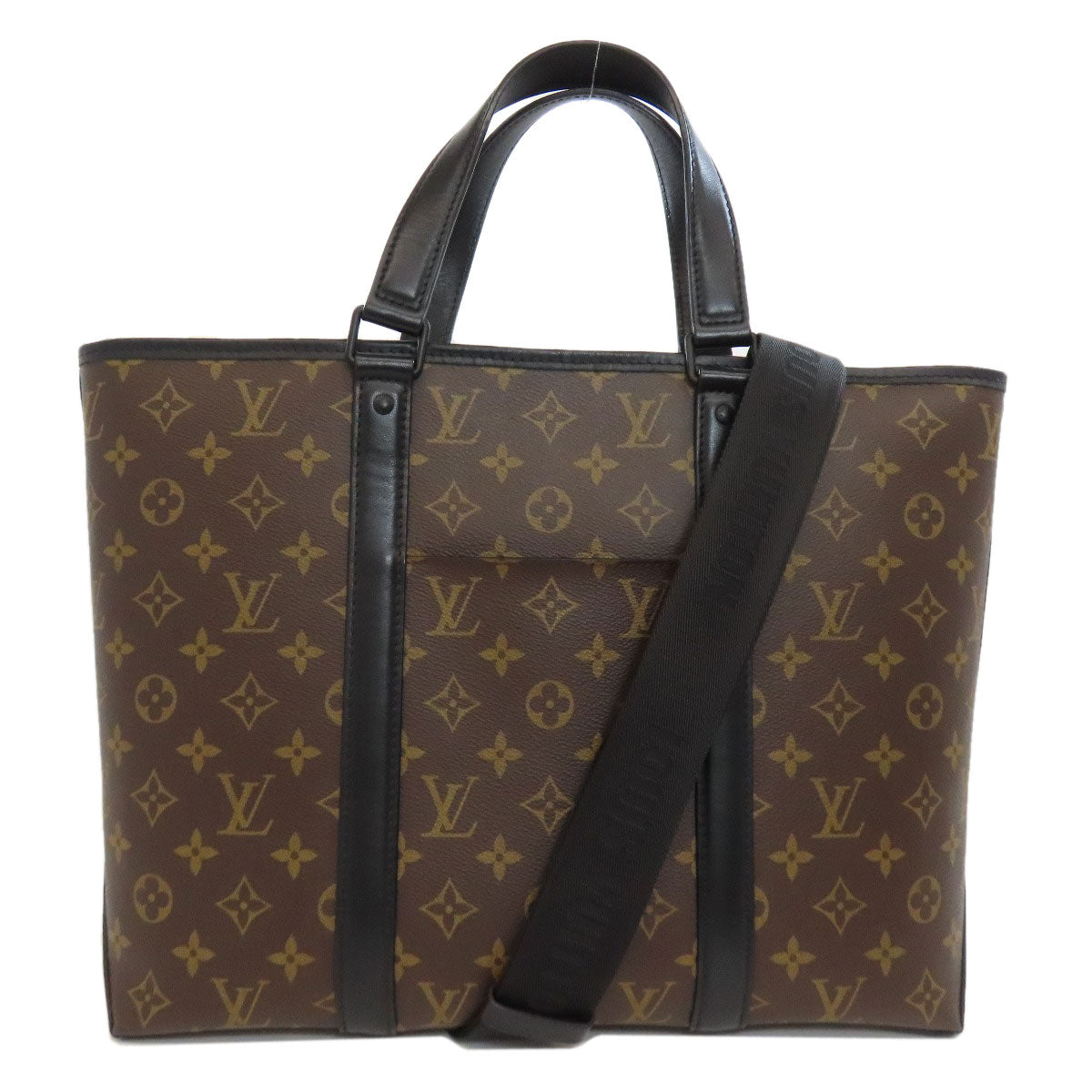 LOUIS VUITTON ルイヴィトン M45734 ウィークエンドPM トートバッグ モノグラムマカサー レディース 中古