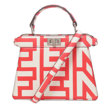 FENDI フェンディ マーク・ジェイコブスコラボ ピーカブー アイシーユー 2WAY ハンドバッグ カーフ レディース 中古