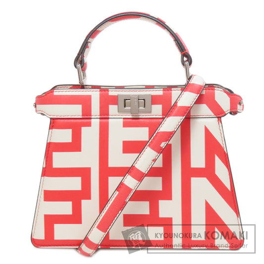 FENDI フェンディ マーク・ジェイコブスコラボ ピーカブー アイシーユー 2WAY ハンドバッグ カーフ レディース 中古