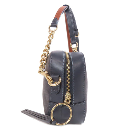 COACH コーチ 31208 シグネチャー ショルダーバッグ PVC レディース 中古