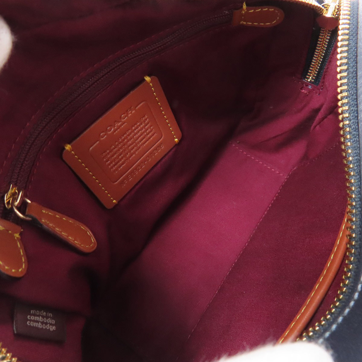 COACH コーチ 31208 シグネチャー ショルダーバッグ PVC レディース 中古