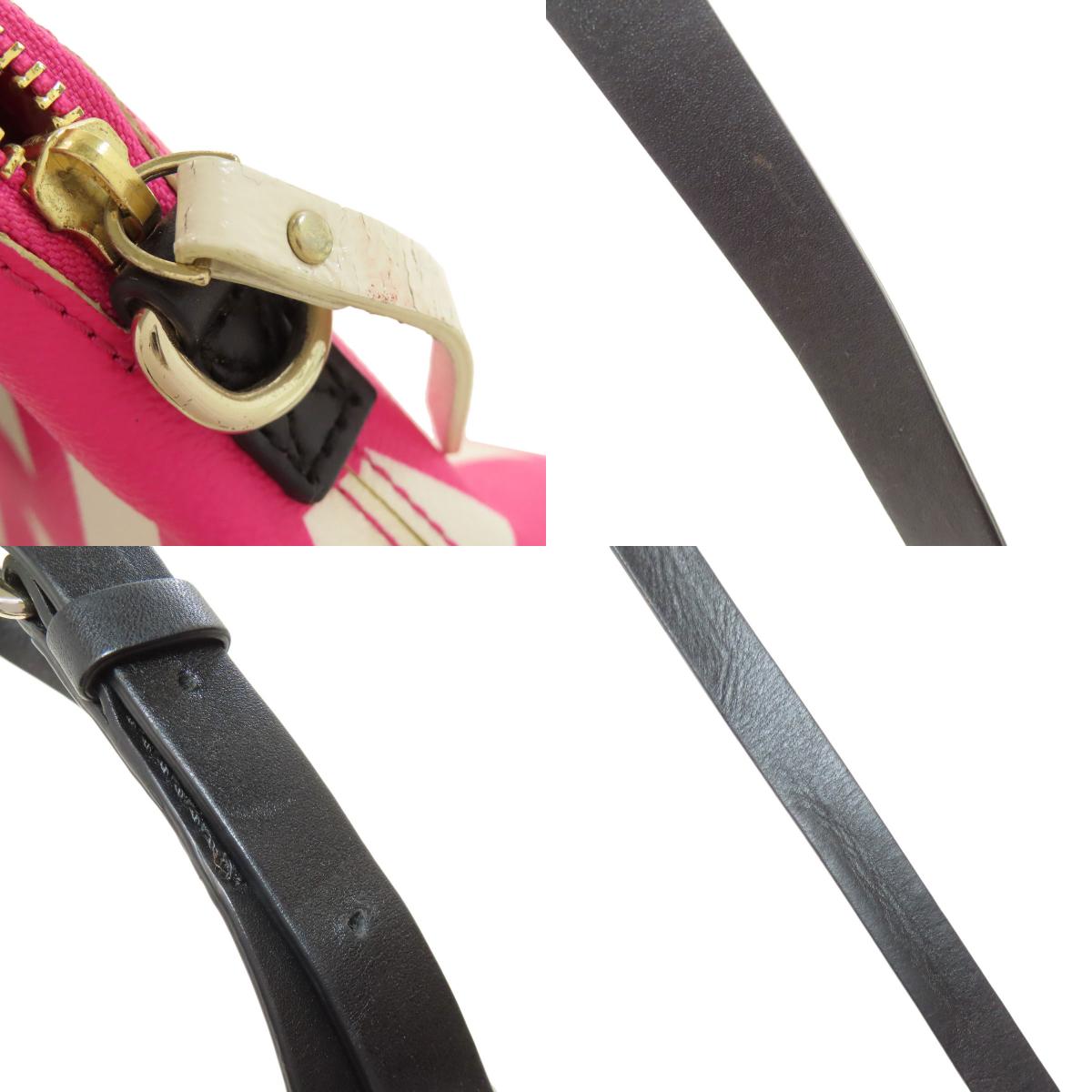 kate spade ケイトスペード チェック柄 2WAY トートバッグ PVC レディース 中古