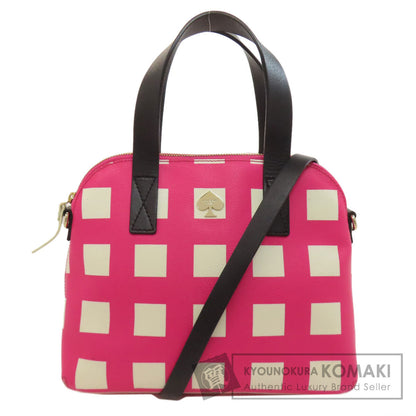 kate spade ケイトスペード チェック柄 2WAY トートバッグ PVC レディース 中古