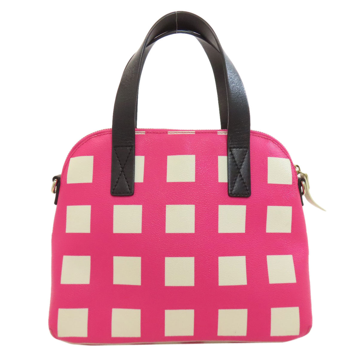 kate spade ケイトスペード チェック柄 2WAY トートバッグ PVC レディース 中古