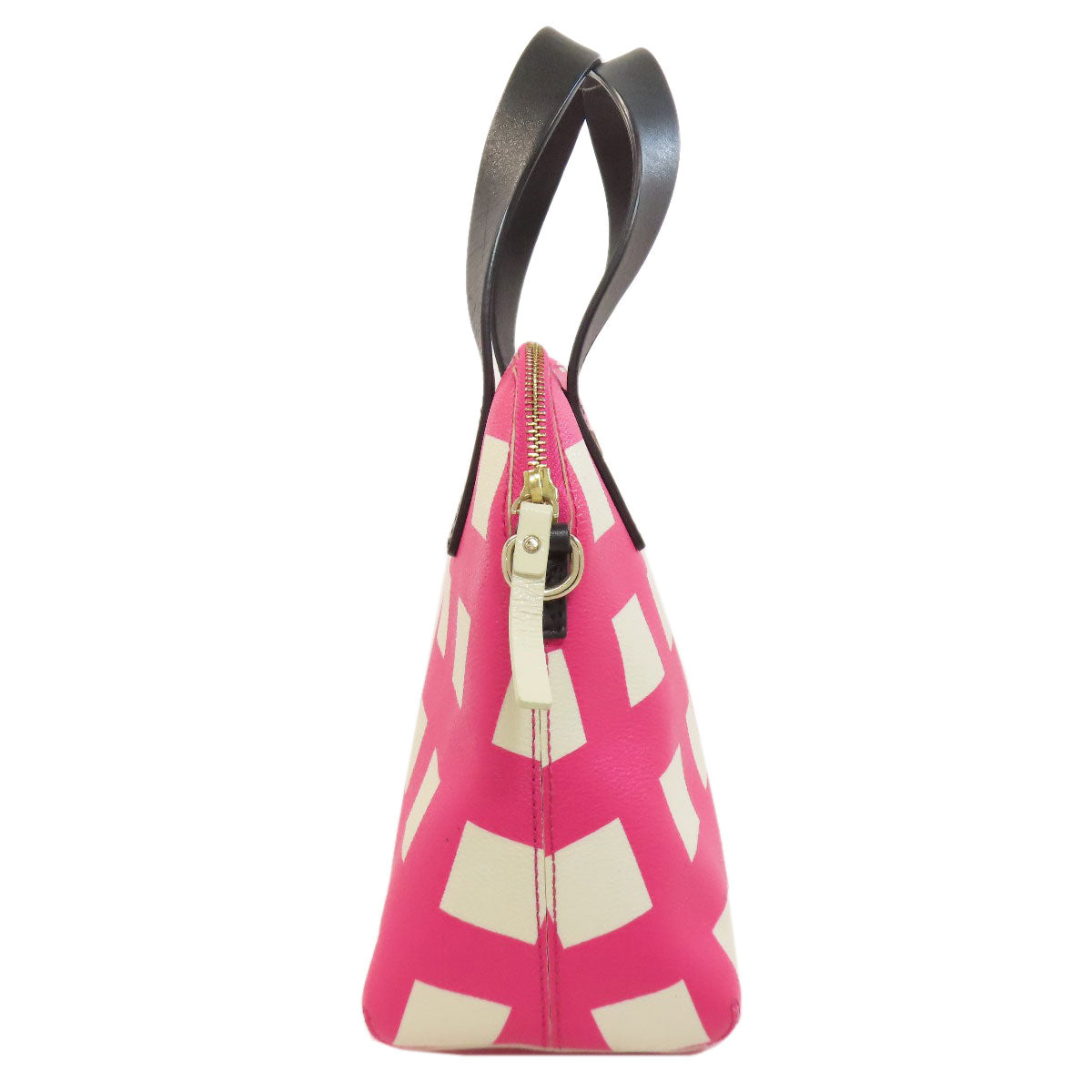 kate spade ケイトスペード チェック柄 2WAY トートバッグ PVC レディース 中古