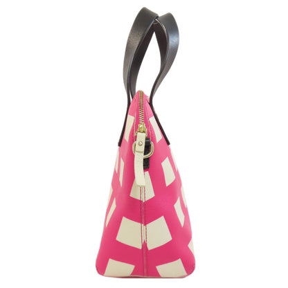 kate spade ケイトスペード チェック柄 2WAY トートバッグ PVC レディース 中古