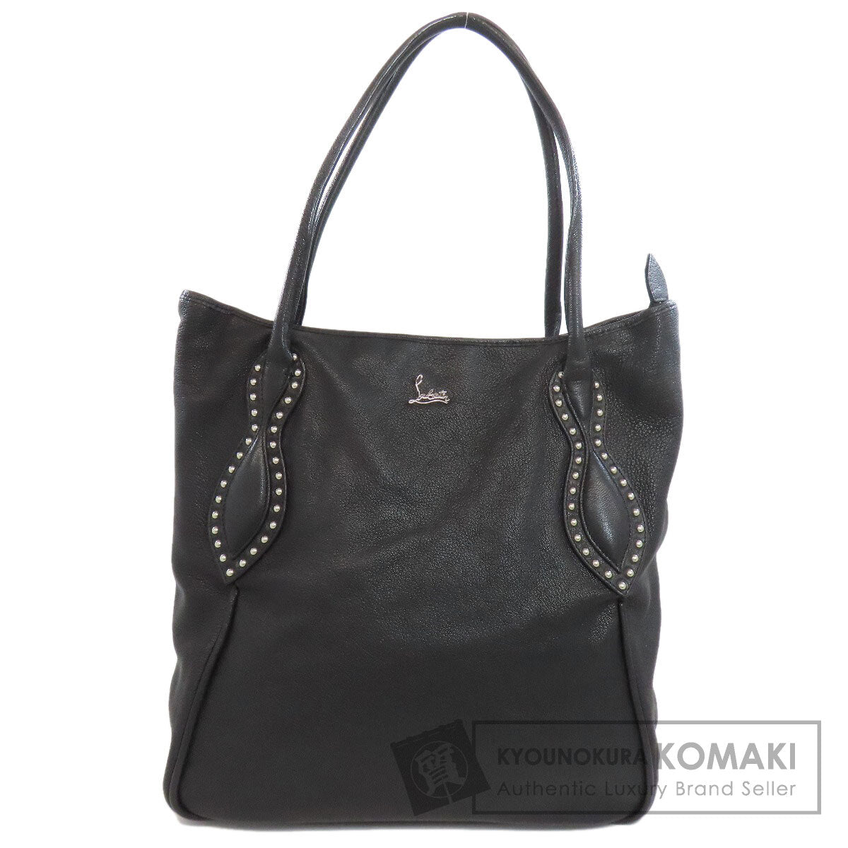 Christian Louboutin クリスチャンルブタン ロゴ トートバッグ レザー レディース 中古