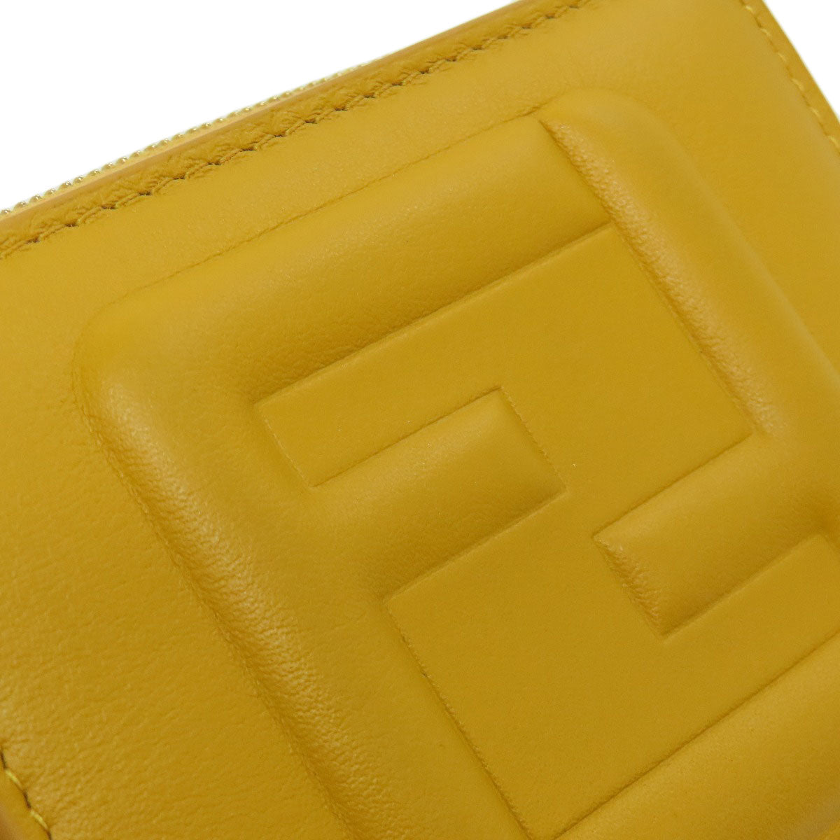 FENDI フェンディ FF キューブ 二つ折り財布（小銭入れあり） レザー レディース 中古