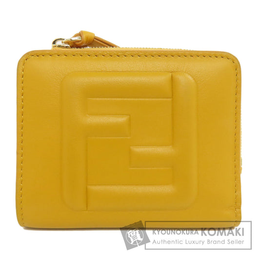 FENDI フェンディ FF キューブ 二つ折り財布（小銭入れあり） レザー レディース 中古