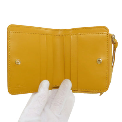 FENDI フェンディ FF キューブ 二つ折り財布（小銭入れあり） レザー レディース 中古