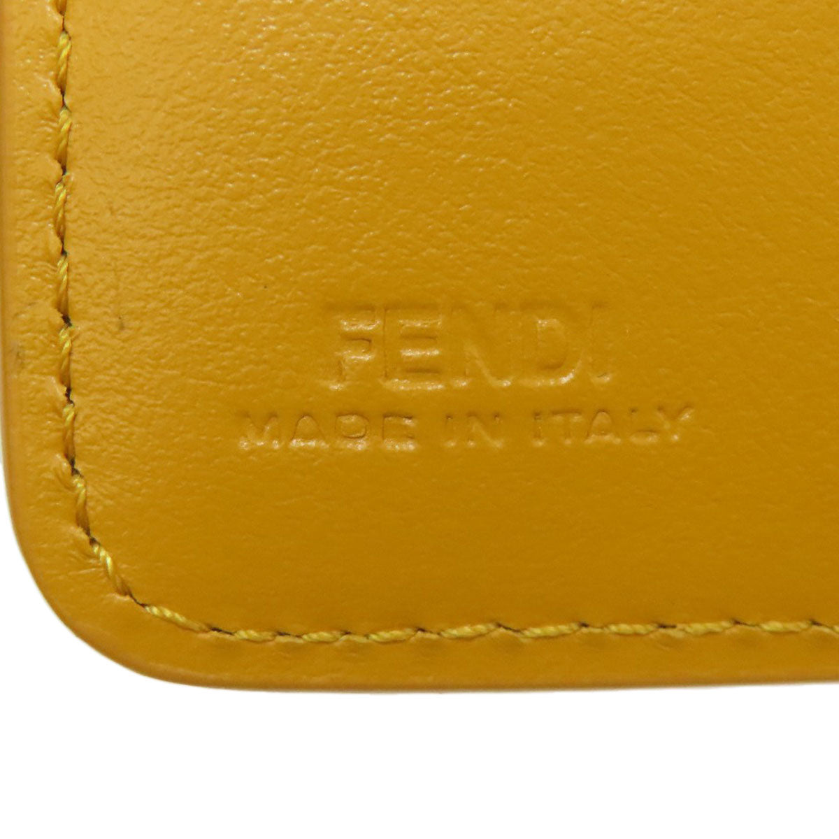 FENDI フェンディ FF キューブ 二つ折り財布（小銭入れあり） レザー レディース 中古