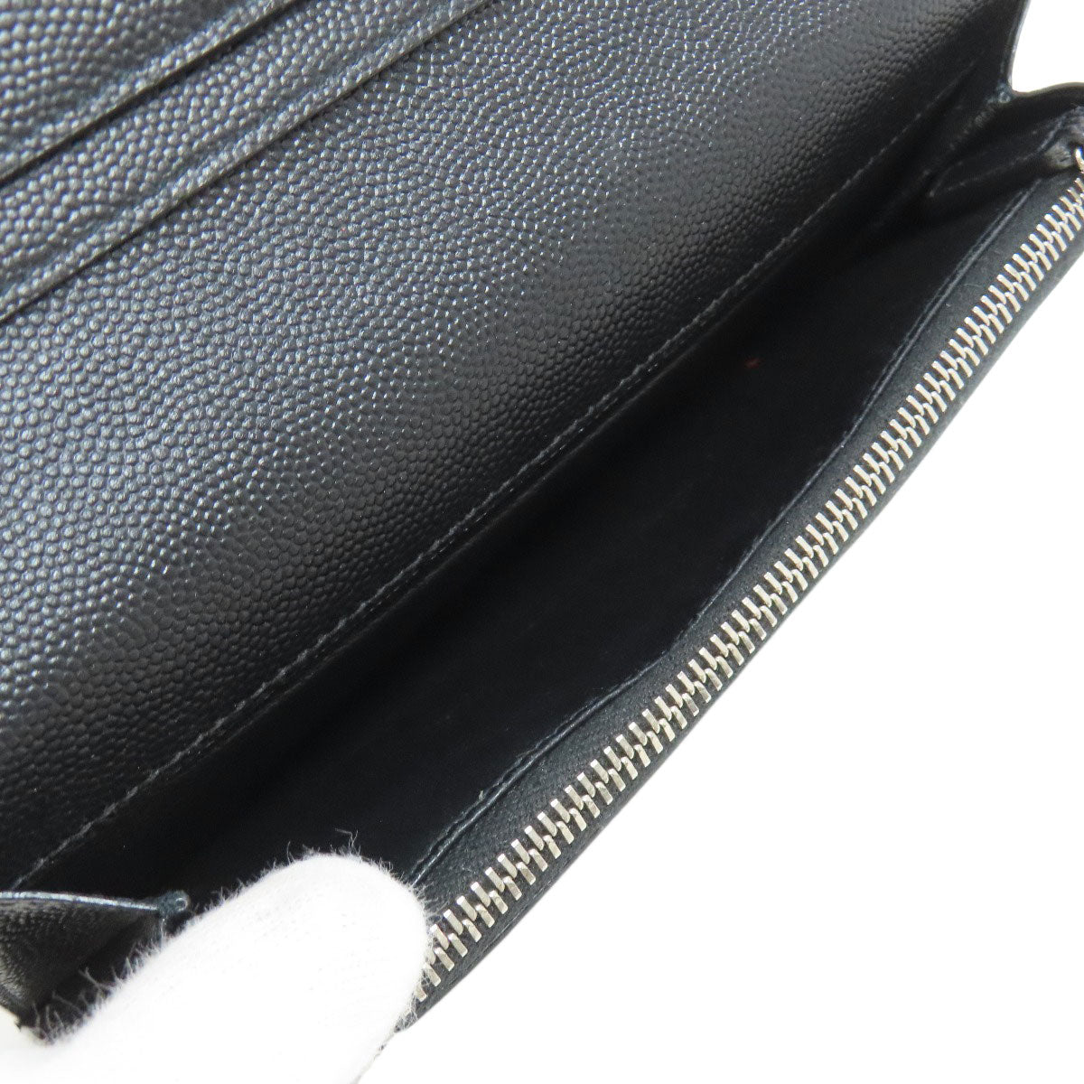 SAINT LAURENT サンローラン シンプルデザイン 長財布（小銭入れあり） レザー メンズ 中古