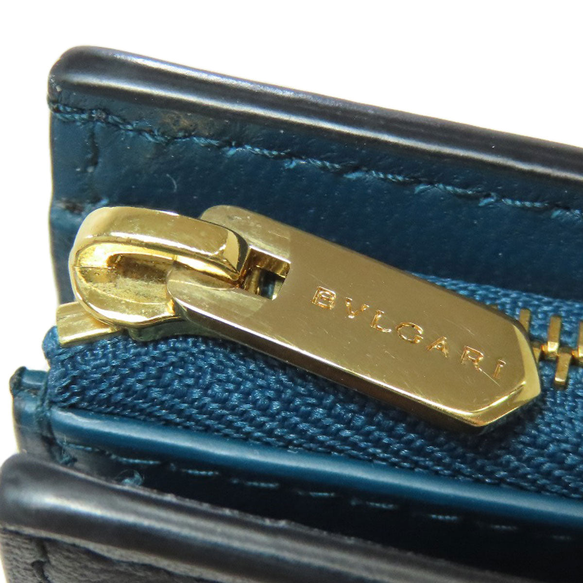 BVLGARI ブルガリ インフィニートゥム コンパクトウォレット 二つ折り財布（小銭入れあり） カーフ レディース 中古