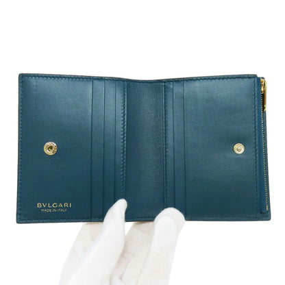 BVLGARI ブルガリ インフィニートゥム コンパクトウォレット 二つ折り財布（小銭入れあり） カーフ レディース 中古