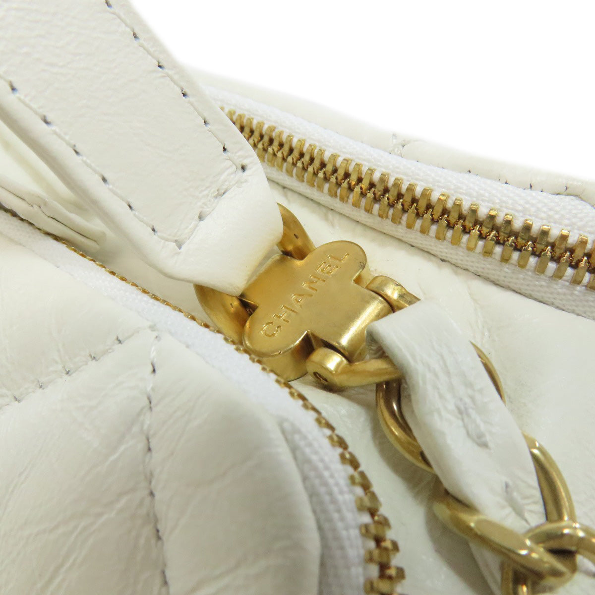 CHANEL シャネル マトラッセ ゴールド金具 2WAY ショルダーバッグ カーフ レディース 中古