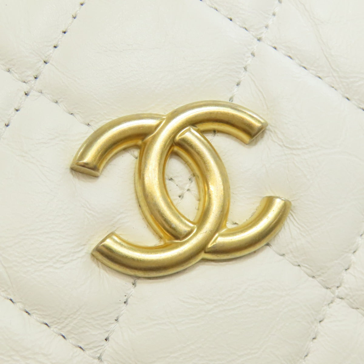 CHANEL シャネル マトラッセ ゴールド金具 2WAY ショルダーバッグ カーフ レディース 中古