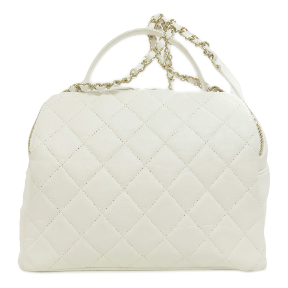 CHANEL シャネル マトラッセ ゴールド金具 2WAY ショルダーバッグ カーフ レディース 中古