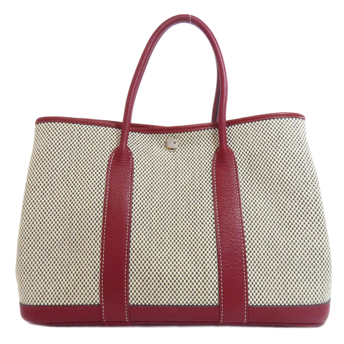 HERMES エルメス ガーデンパーティTPM シルバー金具 トートバッグ キャンバス レディース 中古