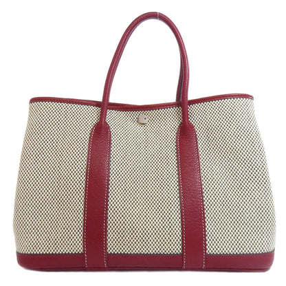 HERMES エルメス ガーデンパーティTPM シルバー金具 トートバッグ キャンバス レディース 中古