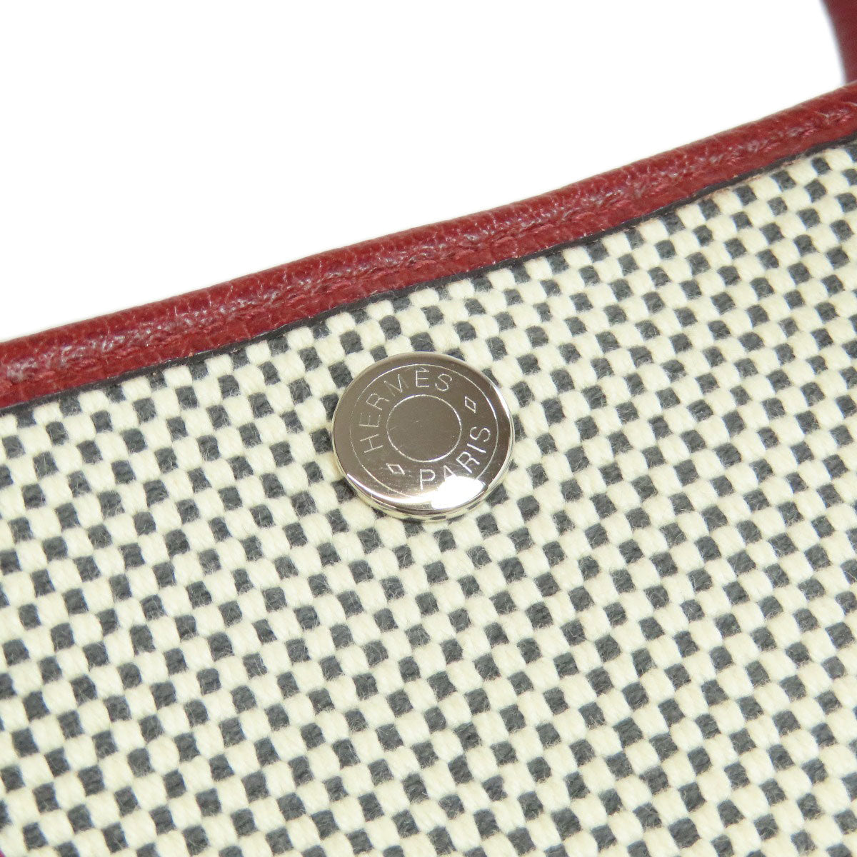 HERMES エルメス ガーデンパーティTPM シルバー金具 トートバッグ キャンバス レディース 中古