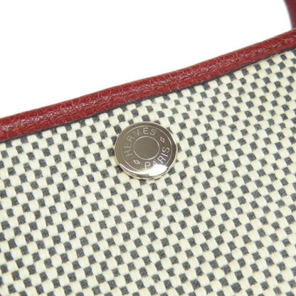HERMES エルメス ガーデンパーティTPM シルバー金具 トートバッグ キャンバス レディース 中古