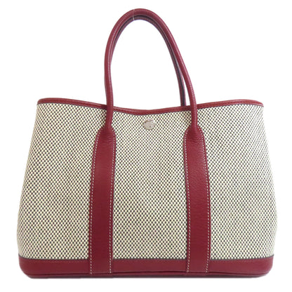 HERMES エルメス ガーデンパーティTPM シルバー金具 トートバッグ キャンバス レディース 中古