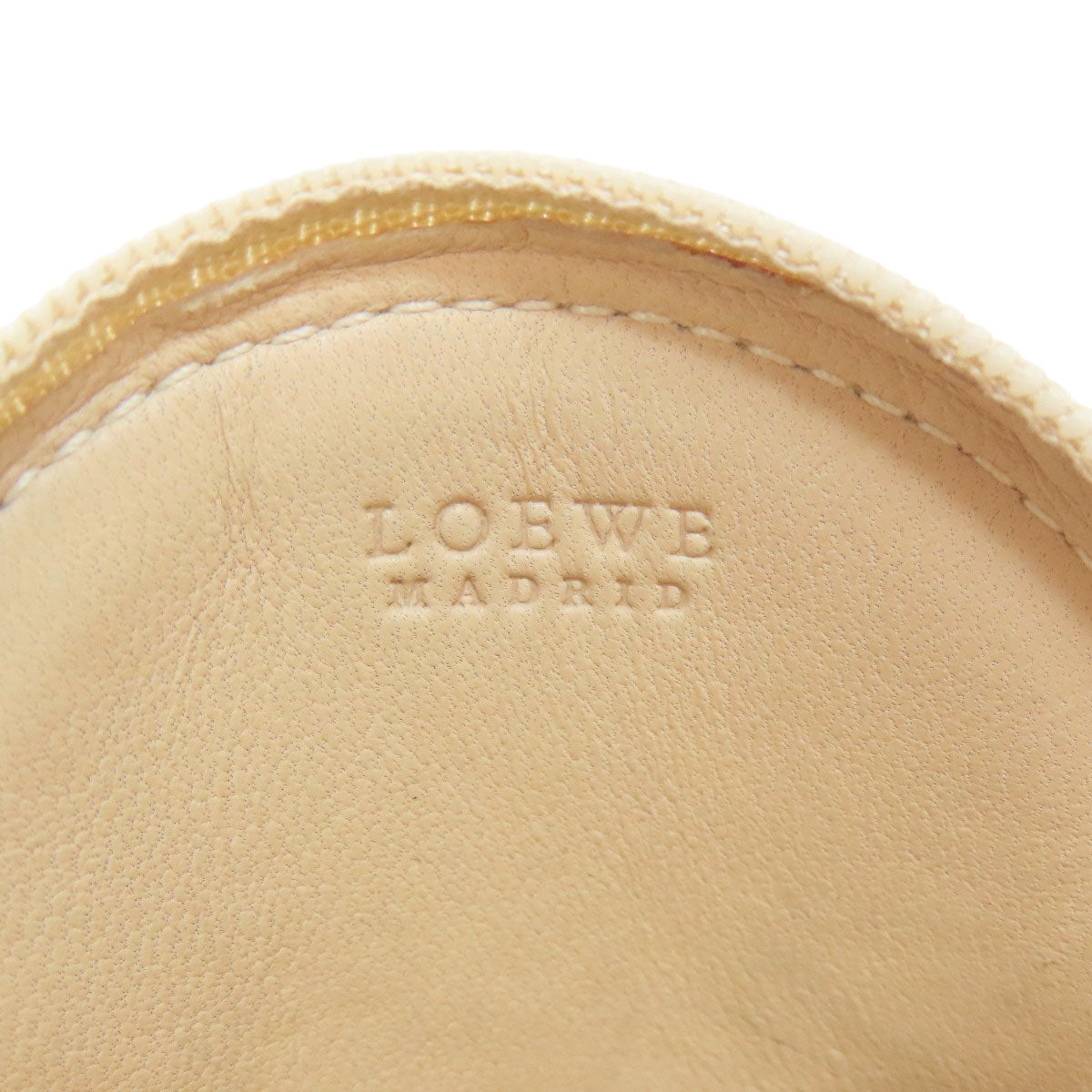LOEWE ロエベ アナグラム 丸形 コインケース カーフ レディース 中古