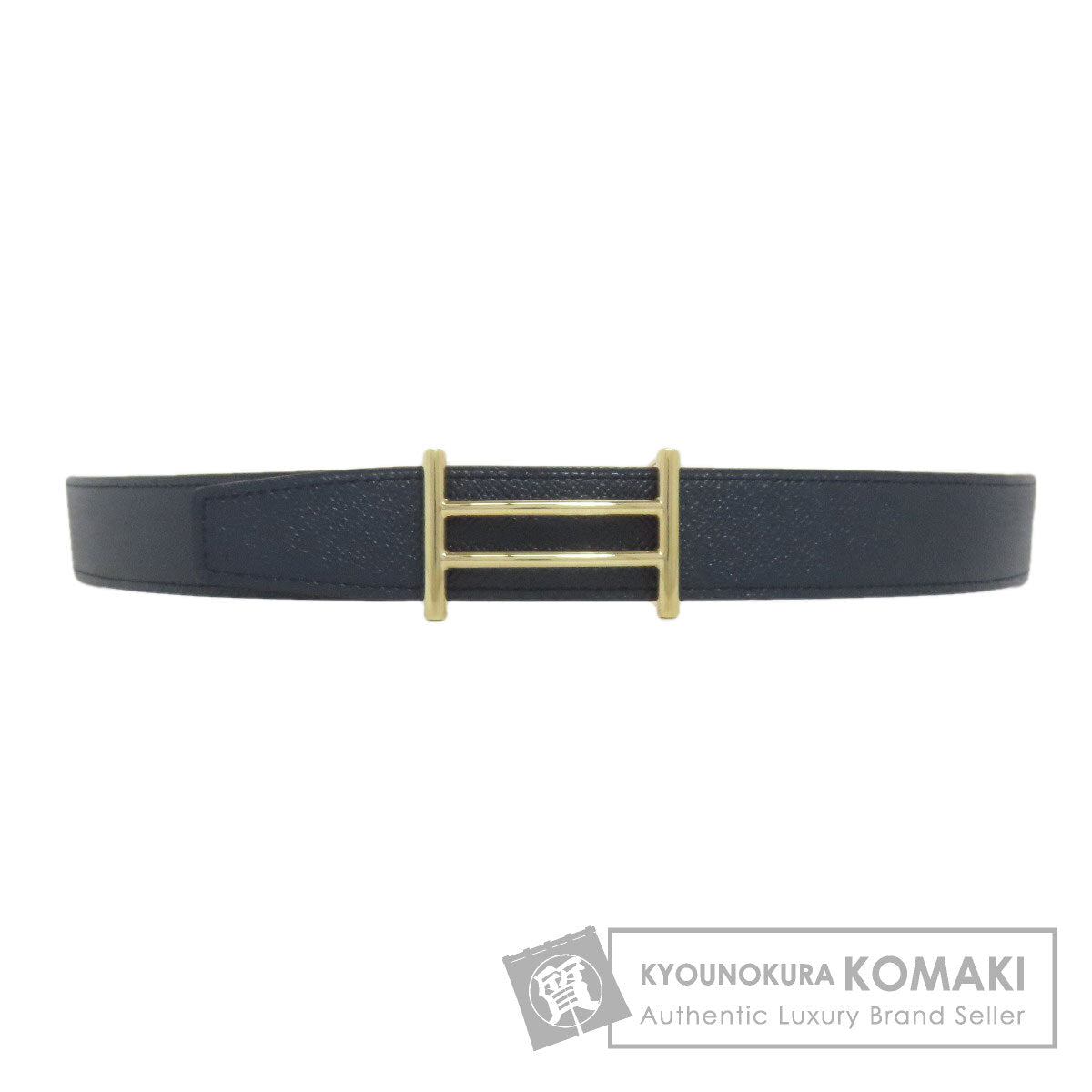 HERMES エルメス Hベルト ゴールド金具 ベルト エプソン メンズ 中古