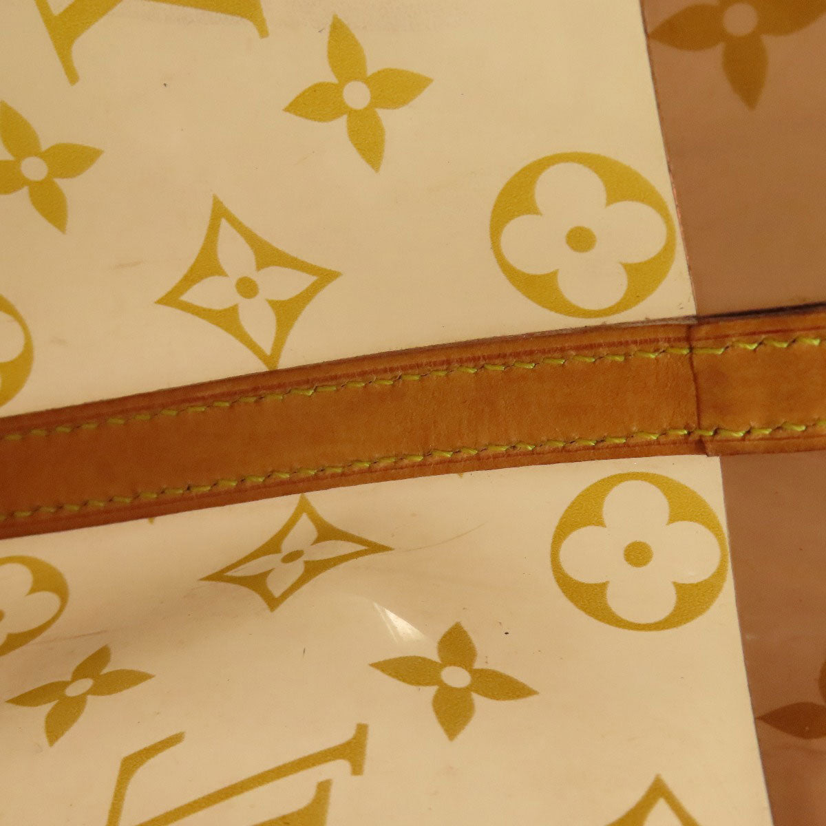 LOUIS VUITTON ルイヴィトン M92501 カバ・アンブルMM トートバッグ ビニール レディース 中古