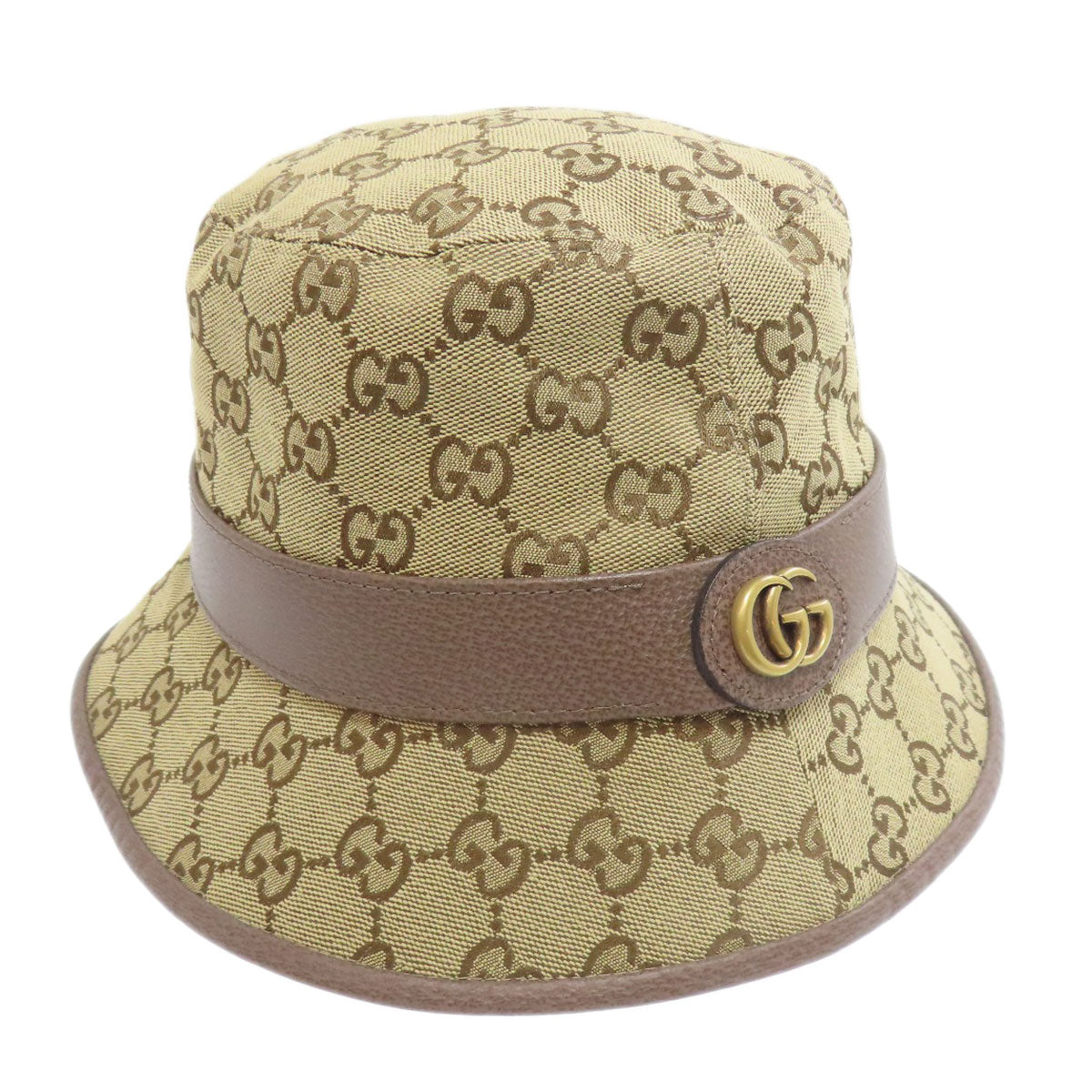 GUCCI グッチ バケットハット GG 帽子 キャンバス レディース 中古