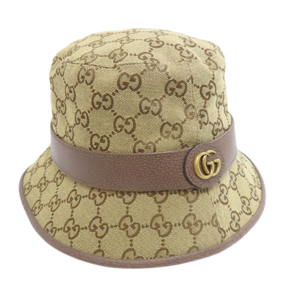 GUCCI グッチ バケットハット GG 帽子 キャンバス レディース 中古