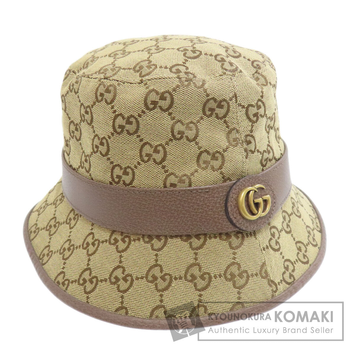 GUCCI グッチ バケットハット GG 帽子 キャンバス レディース 中古