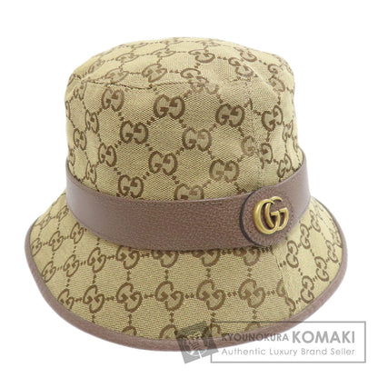 GUCCI グッチ バケットハット GG 帽子 キャンバス レディース 中古
