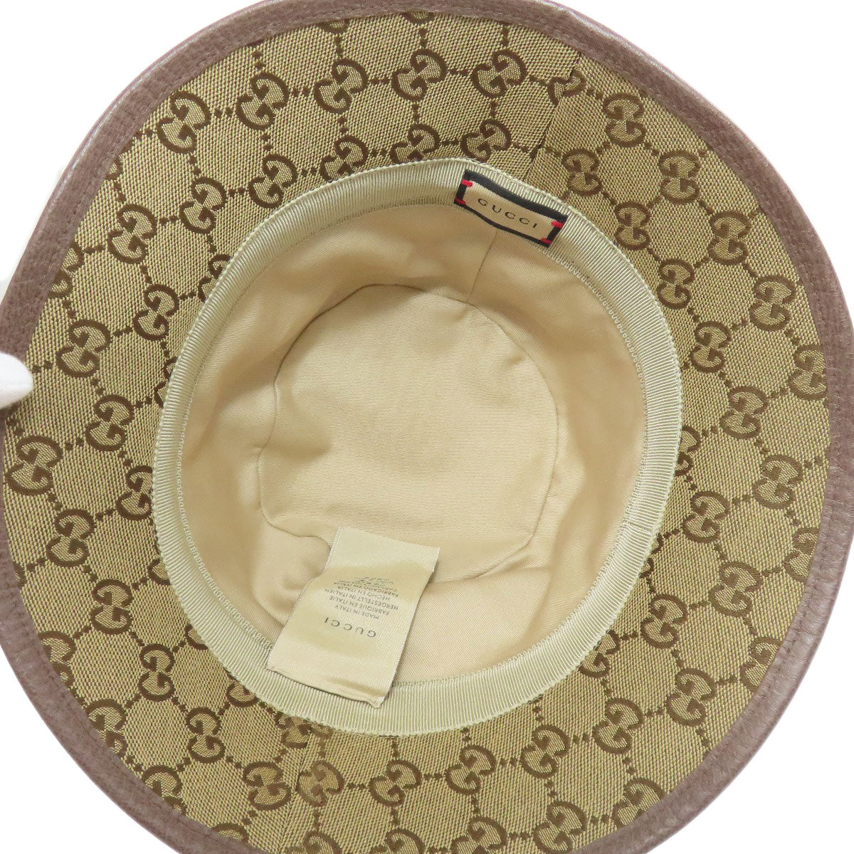 GUCCI グッチ バケットハット GG 帽子 キャンバス レディース 中古