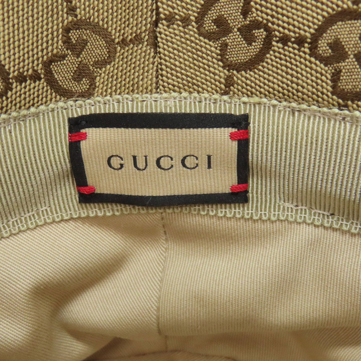 GUCCI グッチ バケットハット GG 帽子 キャンバス レディース 中古