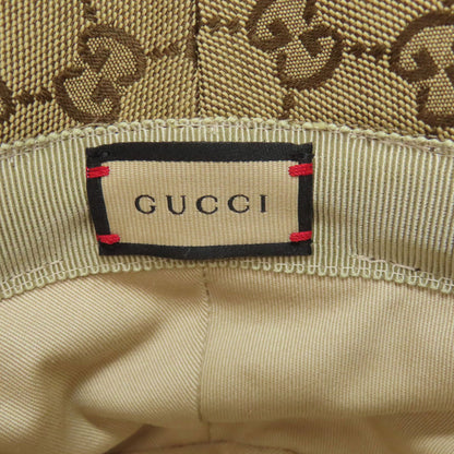 GUCCI グッチ バケットハット GG 帽子 キャンバス レディース 中古