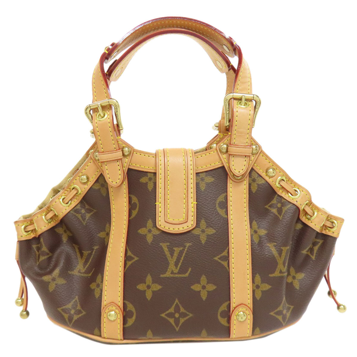 LOUIS VUITTON ルイヴィトン M92399 テダPM ハンドバッグ モノグラムキャンバス レディース 中古