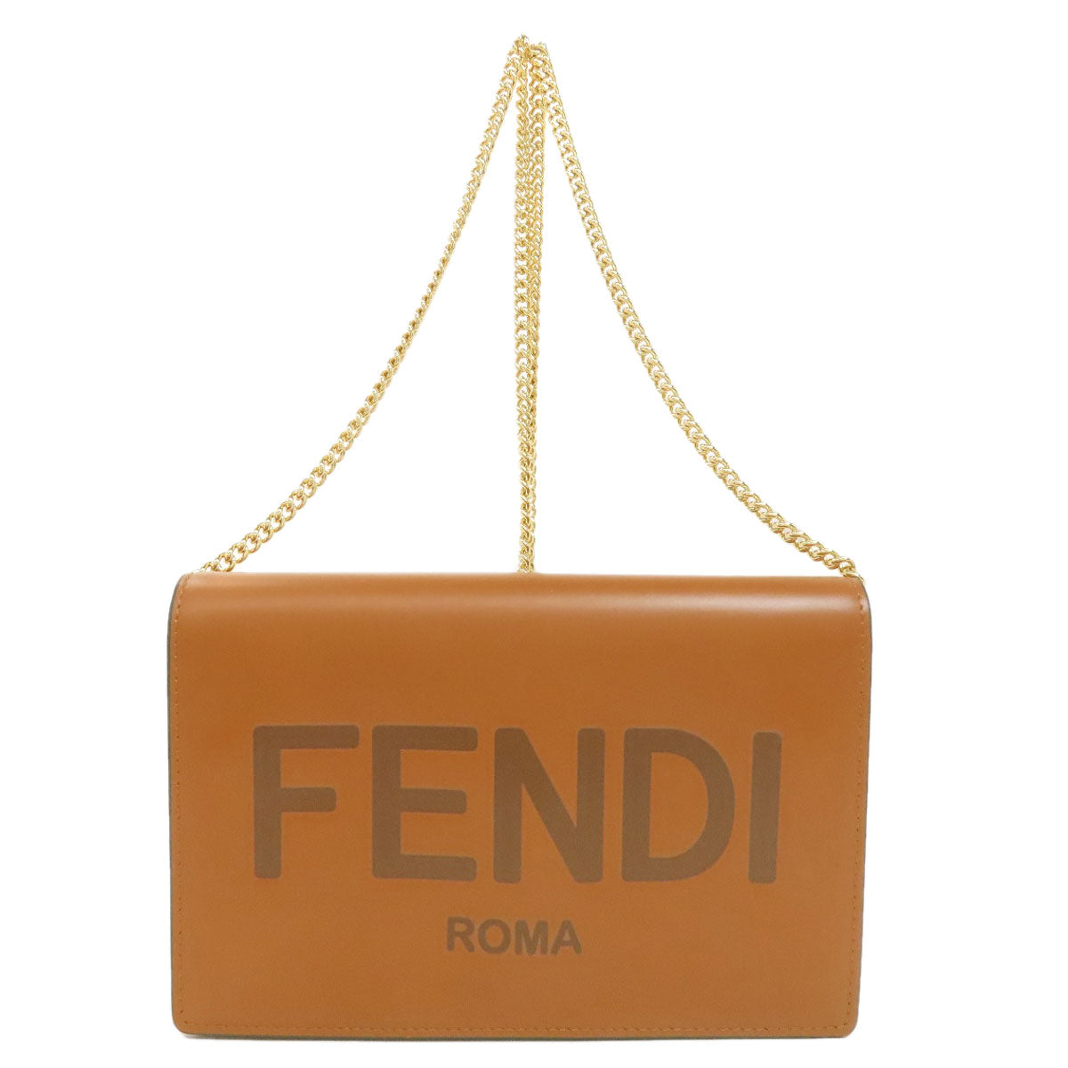 FENDI フェンディ チェーンショルダー ショルダーバッグ カーフ レディース 中古