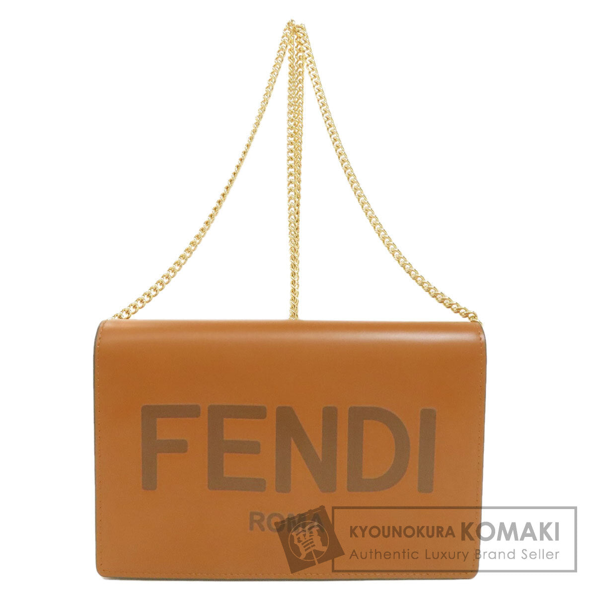 FENDI フェンディ チェーンショルダー ショルダーバッグ カーフ レディース 中古
