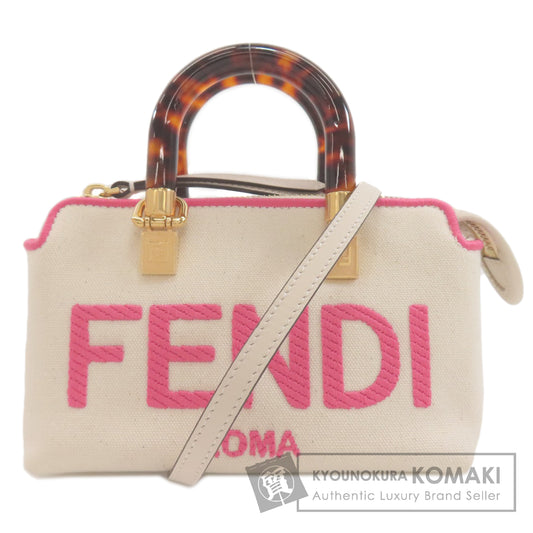 FENDI フェンディ ミニ バイザウェイ 2WAY ハンドバッグ キャンバス レディース 中古