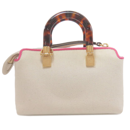 FENDI フェンディ ミニ バイザウェイ 2WAY ハンドバッグ キャンバス レディース 中古