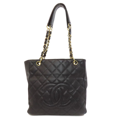 CHANEL シャネル マトラッセ ゴールド金具 トートバッグ グレインド カーフスキン レディース 中古